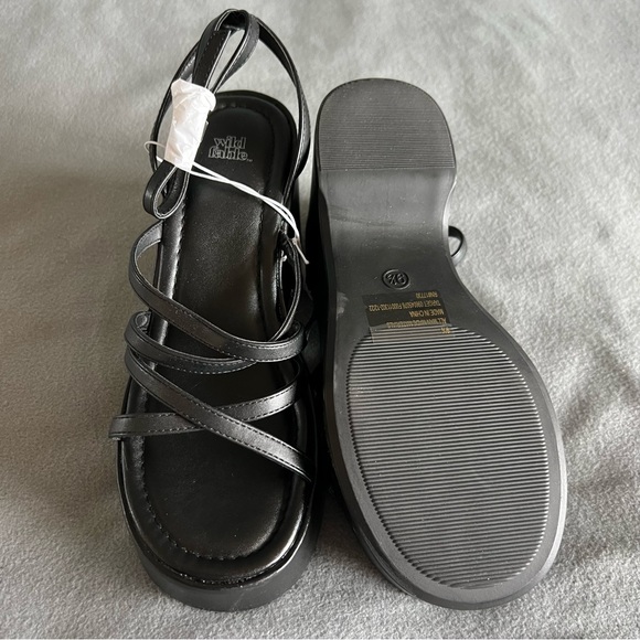 Women's Liza Platform Wedge Heels Black - Wild Fable™ 9.5 - Picture 11 of 11